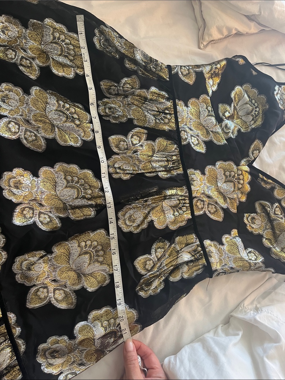J Crew metallic floral print cocktail dress - Picture 11 of 12